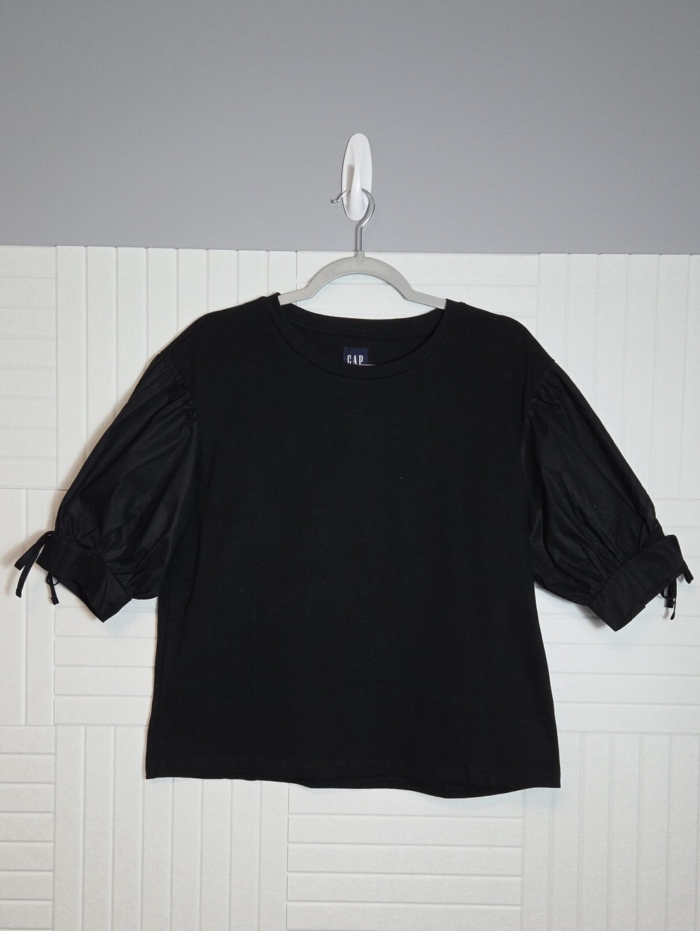 GAP 100% Cotton Puff Sleeve Blouse Tee Size M NWT